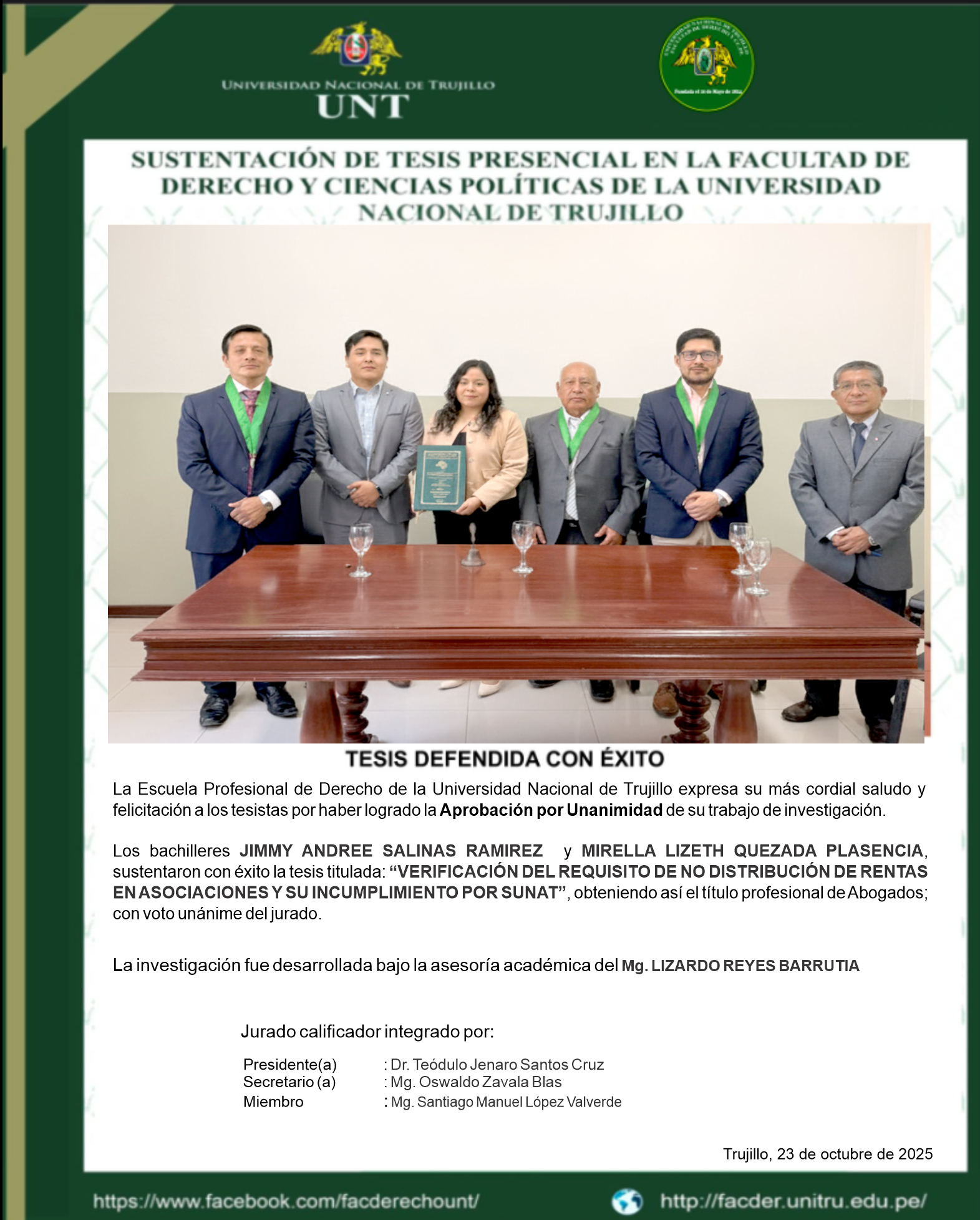 Sustentación de Tesis presencial